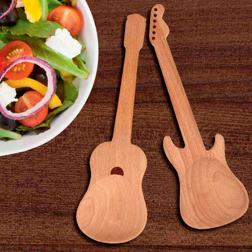 2 Guitar Shaped Wooden Spoons