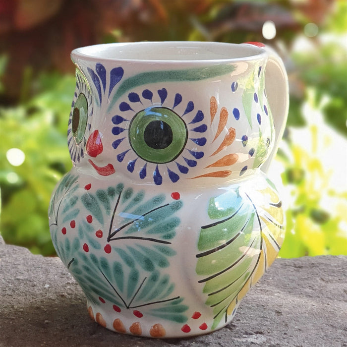 Hand-painted Ceramic Owl Mug