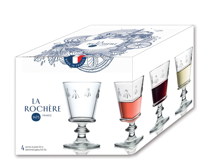 French Bee Wine Glasses by La Rochère - Set of Four — Menus and Music