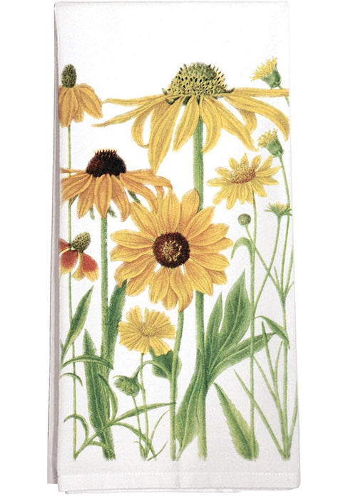 kitchen towel with daisies