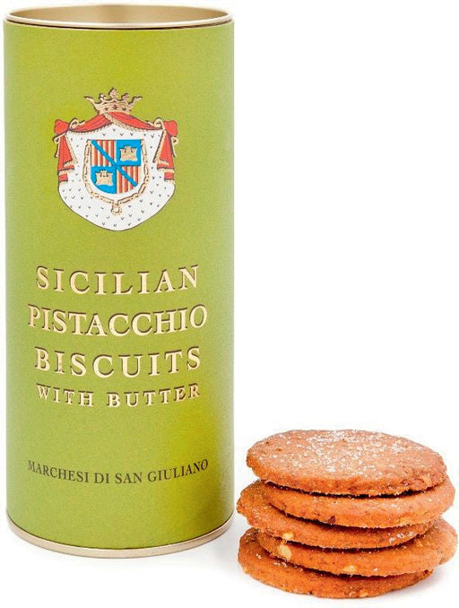 Pistachio Butter Cookies in Green Gift Canister