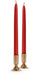 Four Beeswax Taper Candles in Cranberry Red