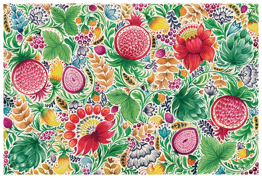 Fruit and Floral Print Paper Placemats