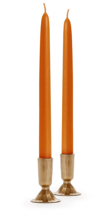 Pure Beeswax 12" Taper Candles -Pumpkin color