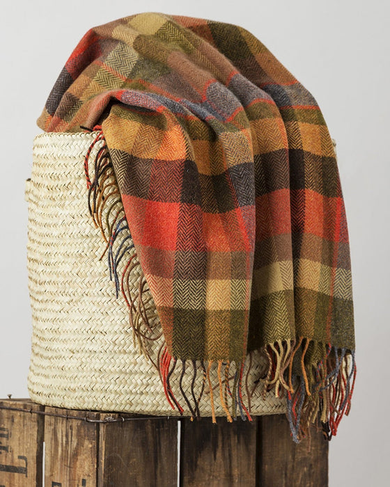 Merino Lambswool Irish Throw in Warm Colors by Avoca