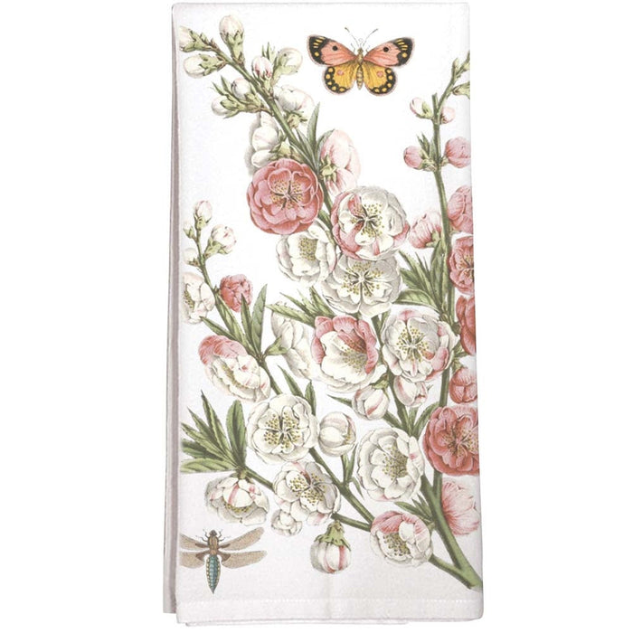 Flowers with Butterflies Kitchen Towel