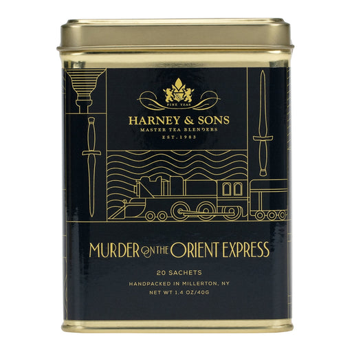 deco tin  of Murder on the Orient Express Tea from Harney and Sons