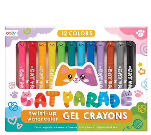 Set of 12 twist up gel crayons