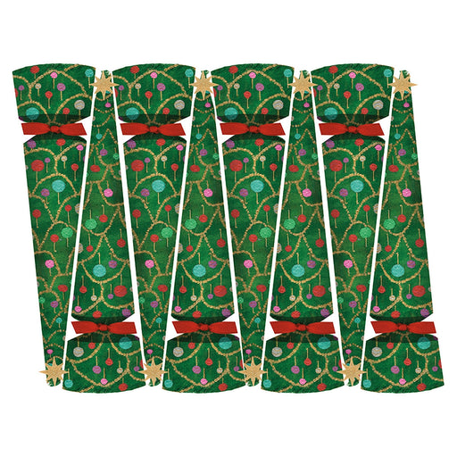 Merry  Bright Christmas Crackers silver and gold with wreaths