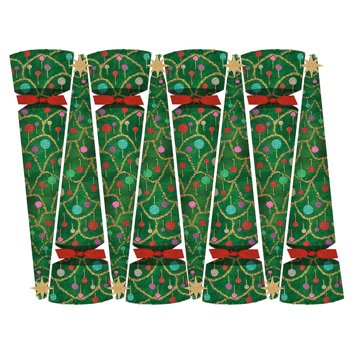 Merry  Bright Christmas Crackers silver and gold with wreaths