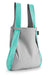 Mint and Grey Shopping Bag/Backpack